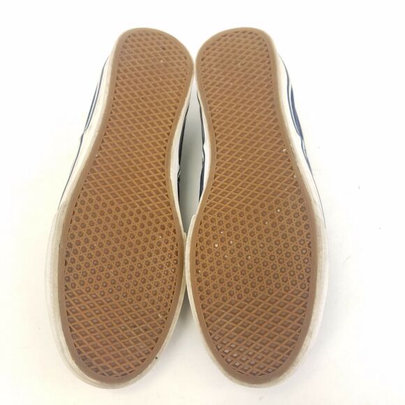 Vans Off The Wall Shoes Blue Canvas Lace Up Sneaker Skate Flats Womens Size 7.5 - Picture 5 of 6